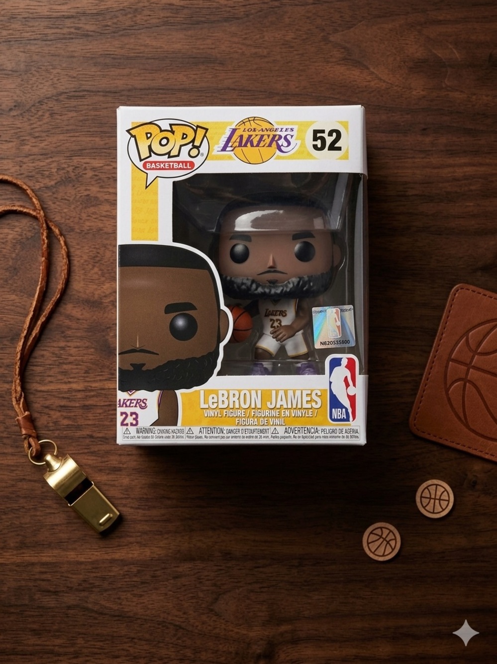 LeBron James Funko Pop #52 Los Angeles Lakers White Uniform NBA Figure